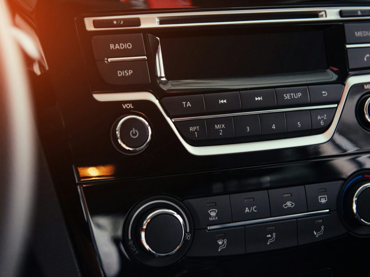 Car audio system front panel